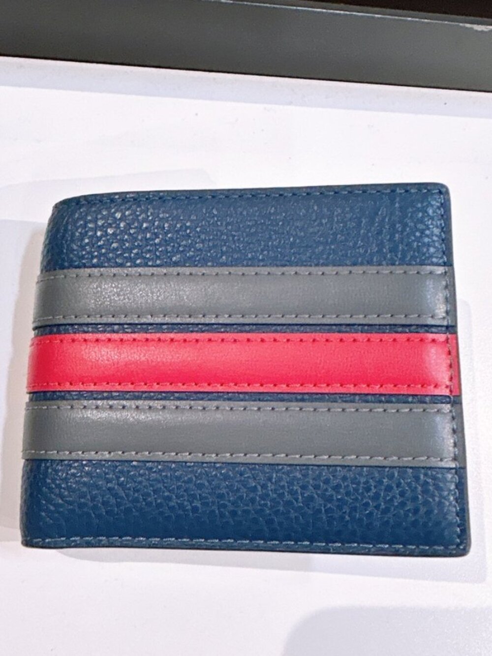 COACH MEN'S Id Billfold Wallet With Varsity Stripe